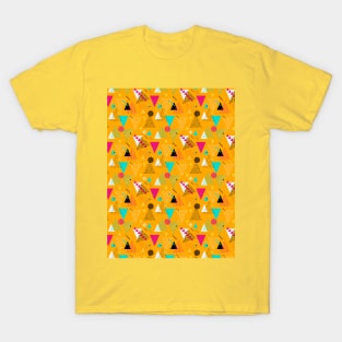 I Love The 80s Pattern Mustard Version T-Shirt